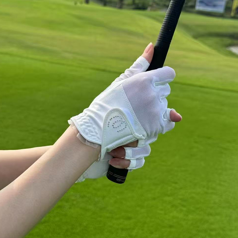 Golf Gloves - قفازات جولف نسائية مفتوحة الأصابع، مضادة