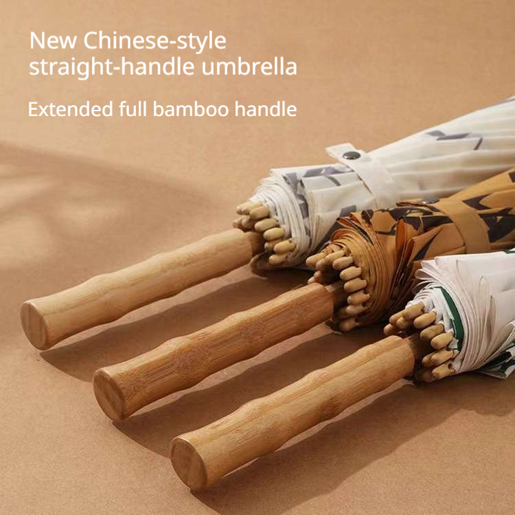 Golf Umbrella Large - مظلة كبيرة من الخيزران بتصميم صيني